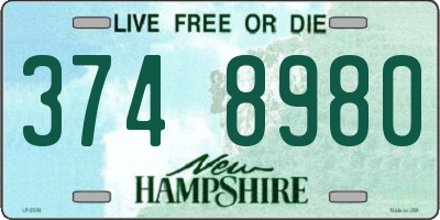 NH license plate 3748980