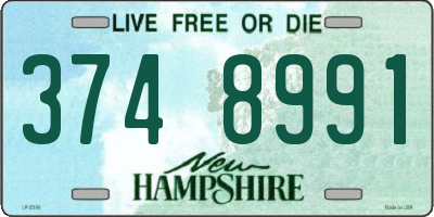 NH license plate 3748991