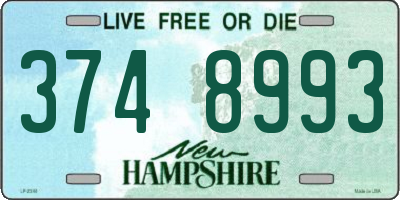 NH license plate 3748993