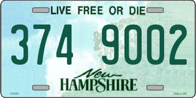 NH license plate 3749002