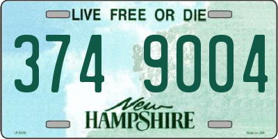 NH license plate 3749004