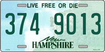 NH license plate 3749013