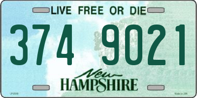 NH license plate 3749021
