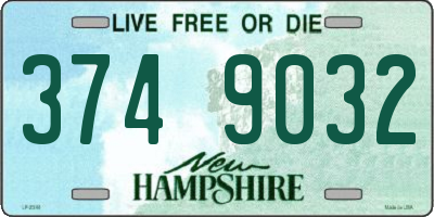 NH license plate 3749032