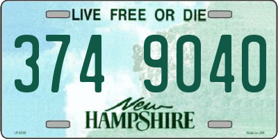 NH license plate 3749040