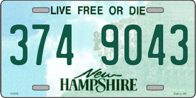 NH license plate 3749043