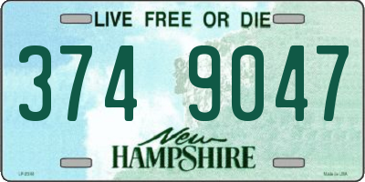 NH license plate 3749047