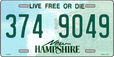 NH license plate 3749049