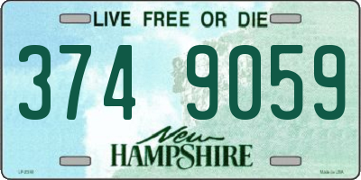 NH license plate 3749059