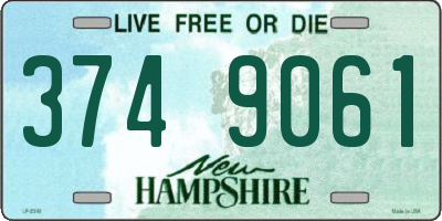 NH license plate 3749061