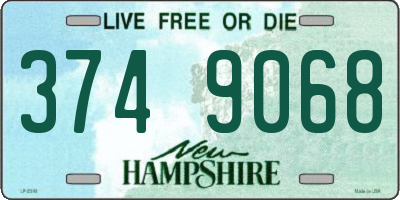 NH license plate 3749068