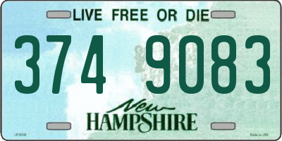 NH license plate 3749083