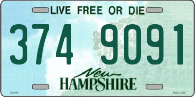 NH license plate 3749091
