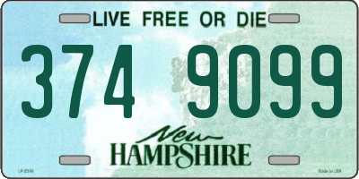 NH license plate 3749099