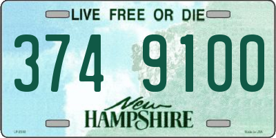 NH license plate 3749100