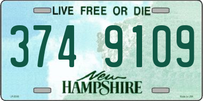 NH license plate 3749109