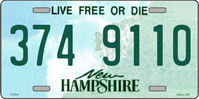 NH license plate 3749110
