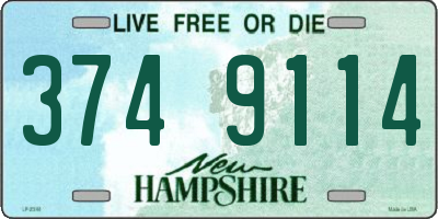NH license plate 3749114