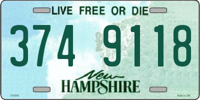 NH license plate 3749118