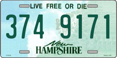 NH license plate 3749171