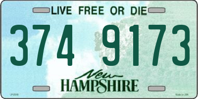 NH license plate 3749173