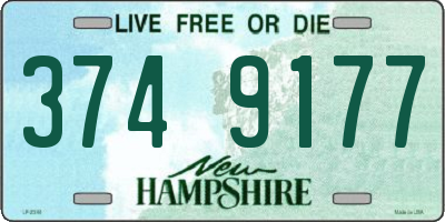 NH license plate 3749177