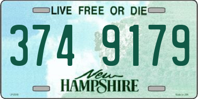 NH license plate 3749179