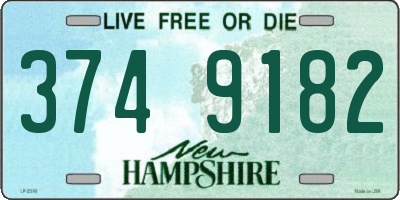 NH license plate 3749182