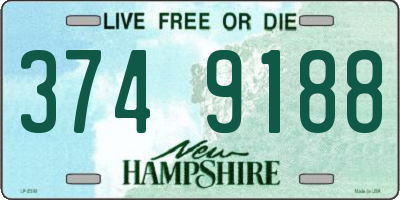 NH license plate 3749188