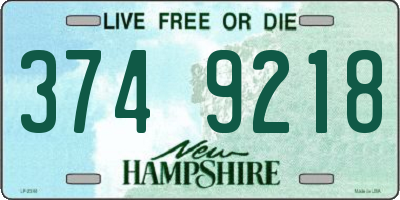 NH license plate 3749218