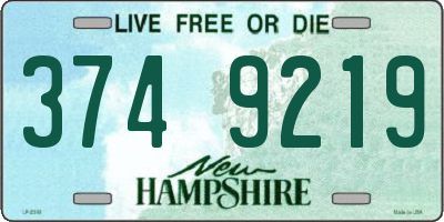 NH license plate 3749219