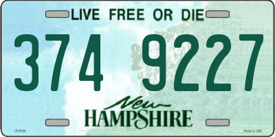 NH license plate 3749227