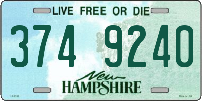 NH license plate 3749240