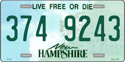 NH license plate 3749243