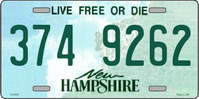 NH license plate 3749262
