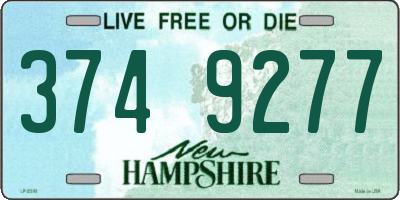 NH license plate 3749277