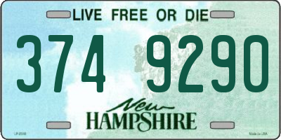NH license plate 3749290