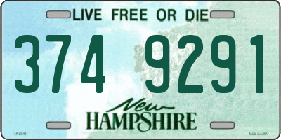 NH license plate 3749291