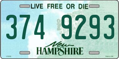 NH license plate 3749293