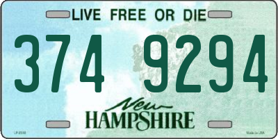 NH license plate 3749294