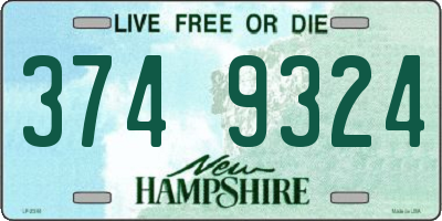 NH license plate 3749324