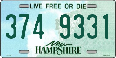 NH license plate 3749331