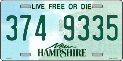 NH license plate 3749335
