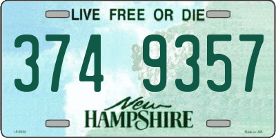 NH license plate 3749357