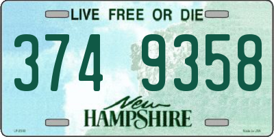 NH license plate 3749358
