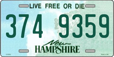 NH license plate 3749359