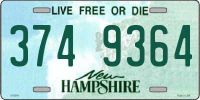 NH license plate 3749364