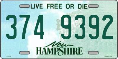 NH license plate 3749392