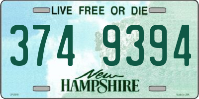 NH license plate 3749394