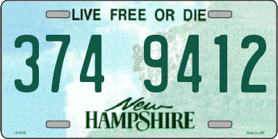 NH license plate 3749412